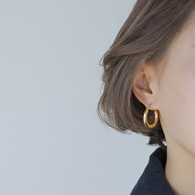 Chunky Hollow Hoop Earrings