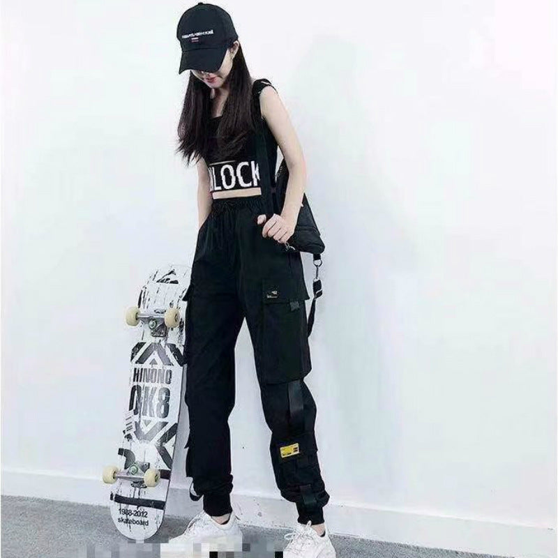 High-Waist Cargo Jogger Pants