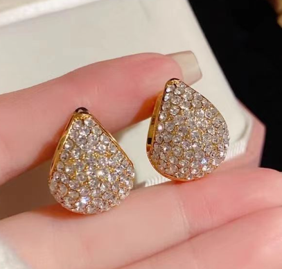 Rhinestone Teardrop Earrings