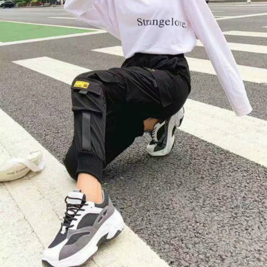 High-Waist Cargo Jogger Pants