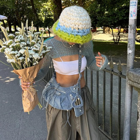 Crochet Knit Cropped Shrug