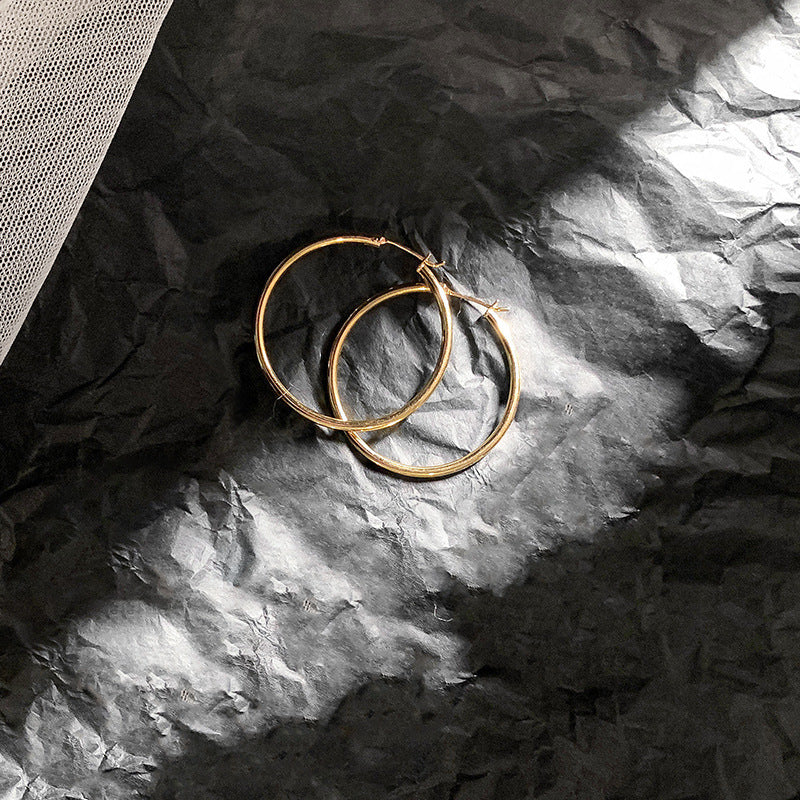 Gold Oversized Hoop Earrings
