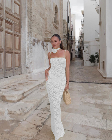 Sheer Lace Maxi Dress