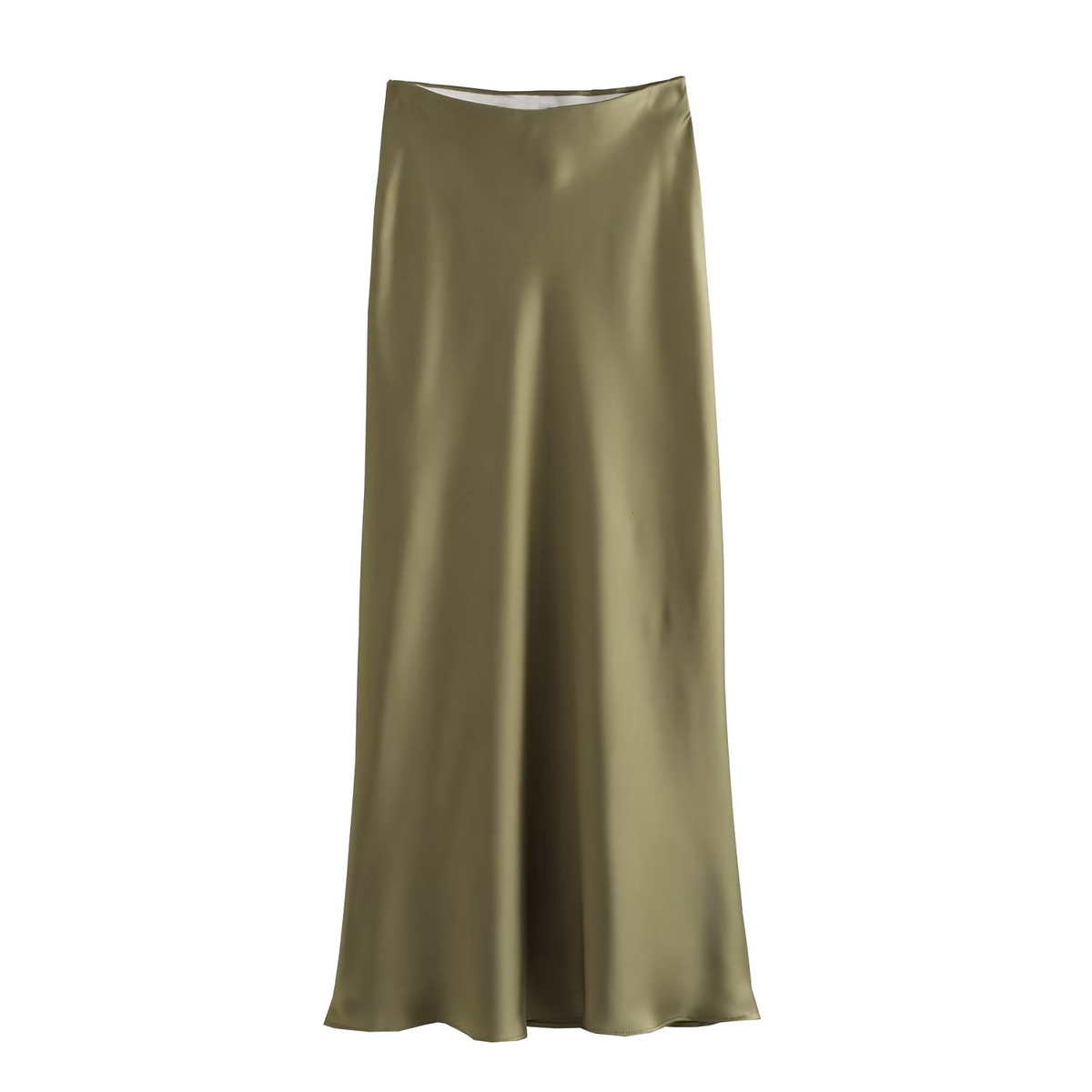 Satin Midi Slip Skirt