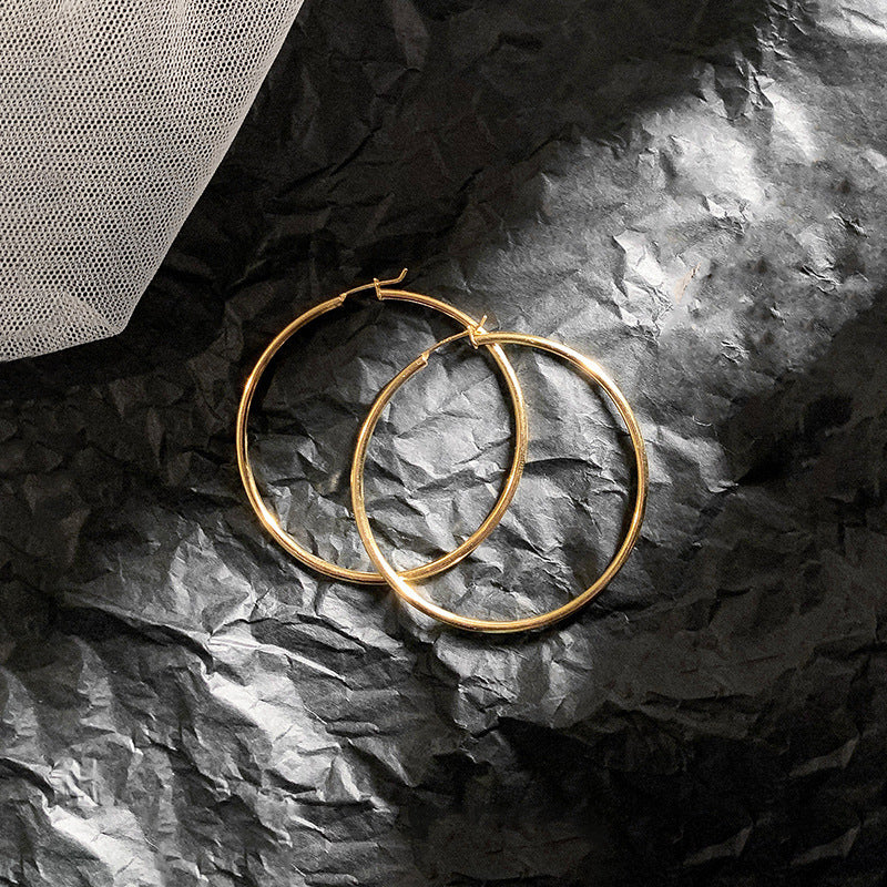 Gold Oversized Hoop Earrings
