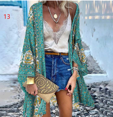 Paisley Print Boho Kimono