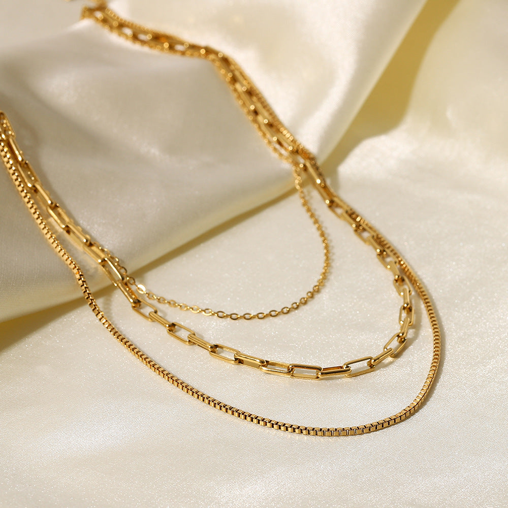 Gold Layered Chain Necklace
