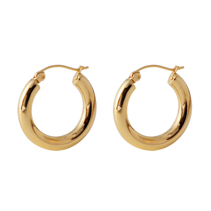 Chunky Hollow Hoop Earrings