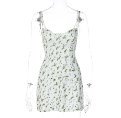 Floral Suspender Mini Dress