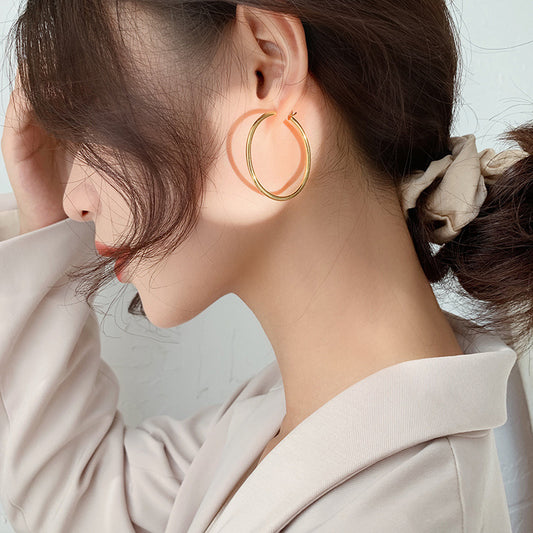 Gold Oversized Hoop Earrings