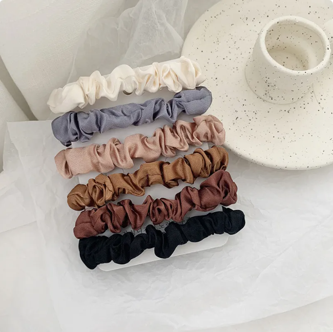 Satin Scrunchie Set (6 Pack)