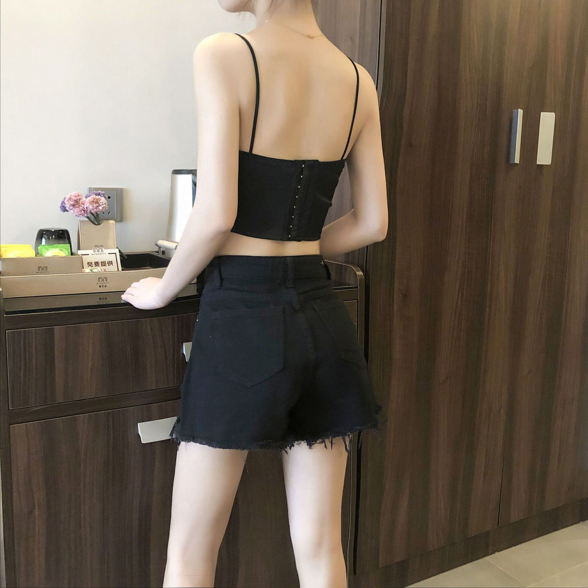 Cropped V-Neck Cami Top