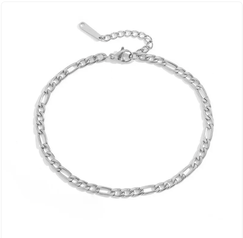 Stainless Steel Figaro Anklet