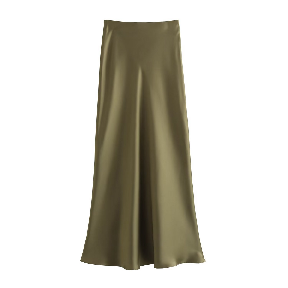 Satin Midi Slip Skirt