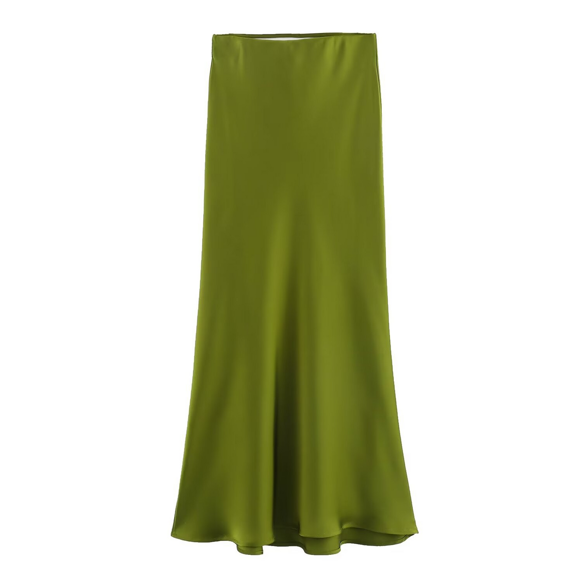 Satin Midi Slip Skirt