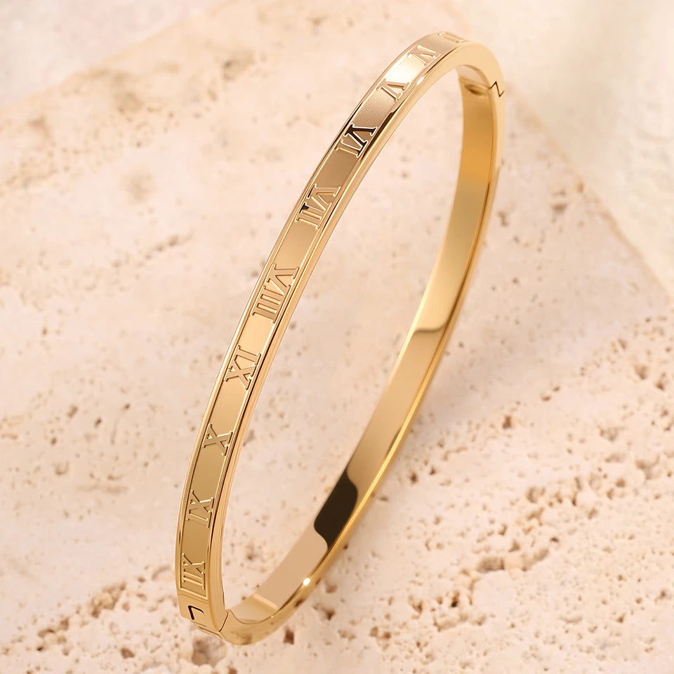 Stackable Zirconia Stainless Steel Bangles – Single or 5-Piece Set