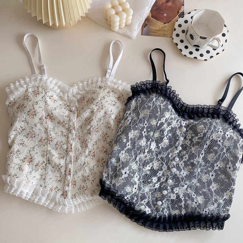 French Lace Halter Top