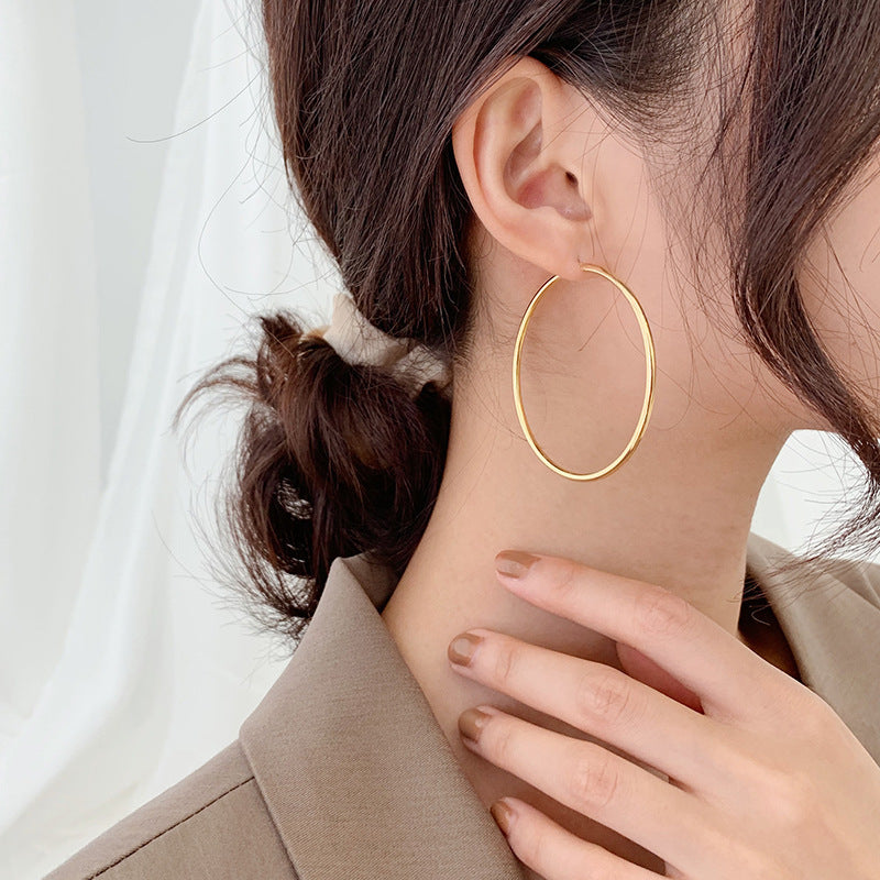 Gold Oversized Hoop Earrings