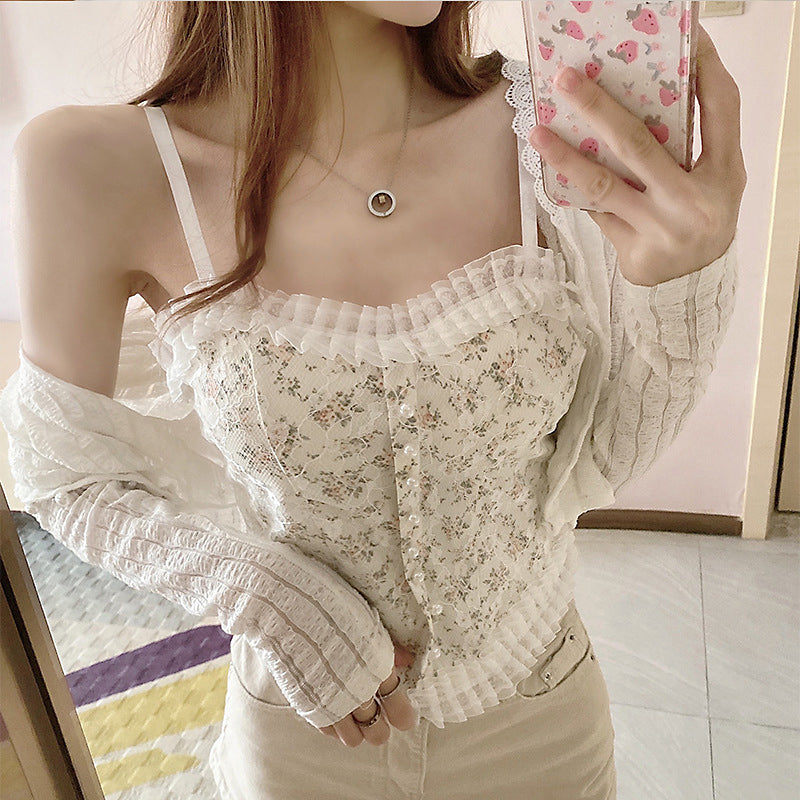 French Lace Halter Top