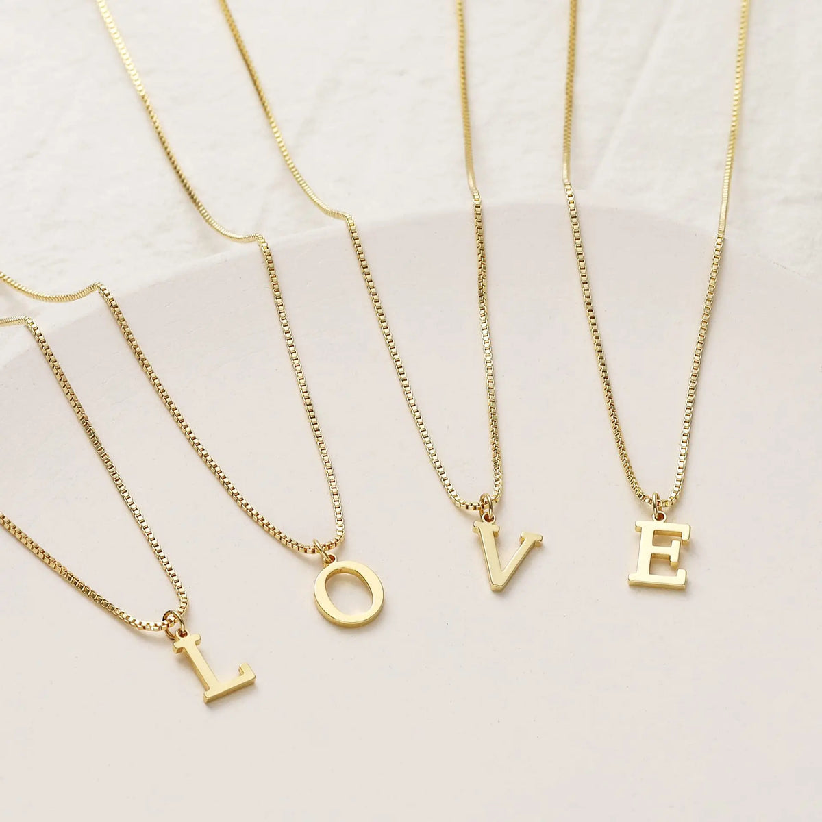 A–Z Initial Necklace – 18K Gold-Plated Stainless Steel