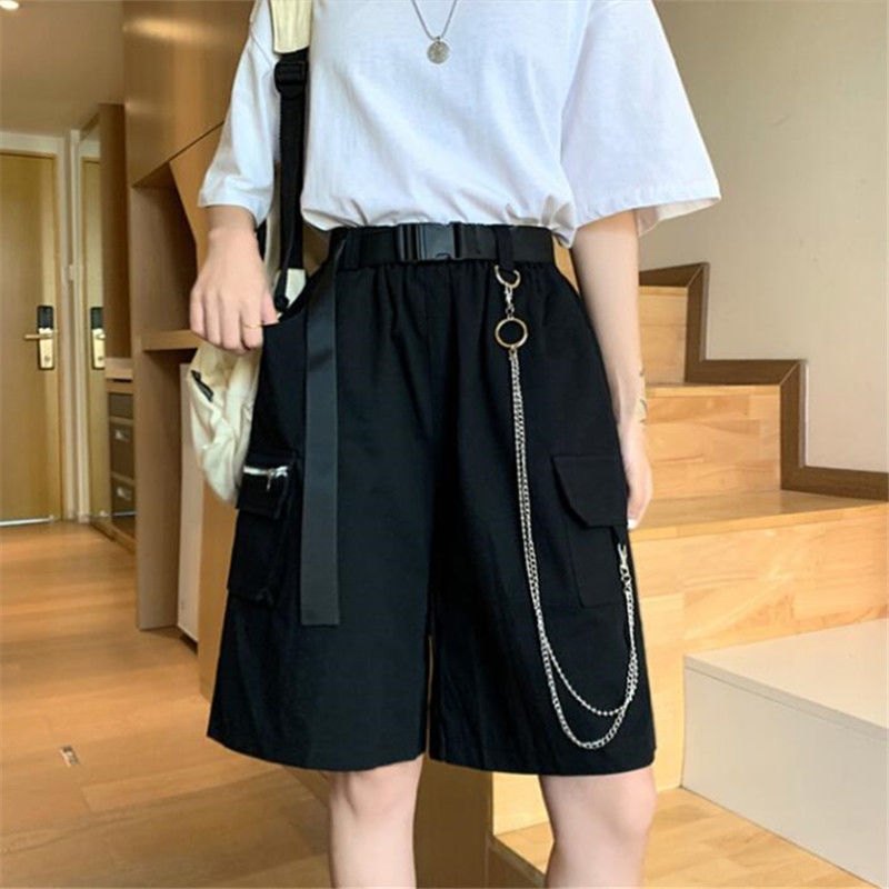 Belted Cargo Bermuda Shorts