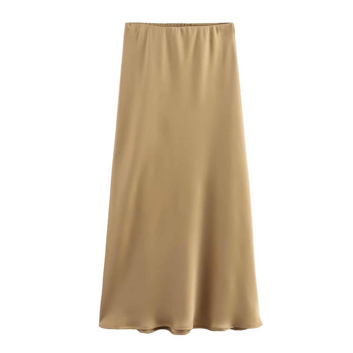 Satin Midi Slip Skirt