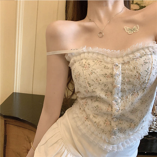 French Lace Halter Top