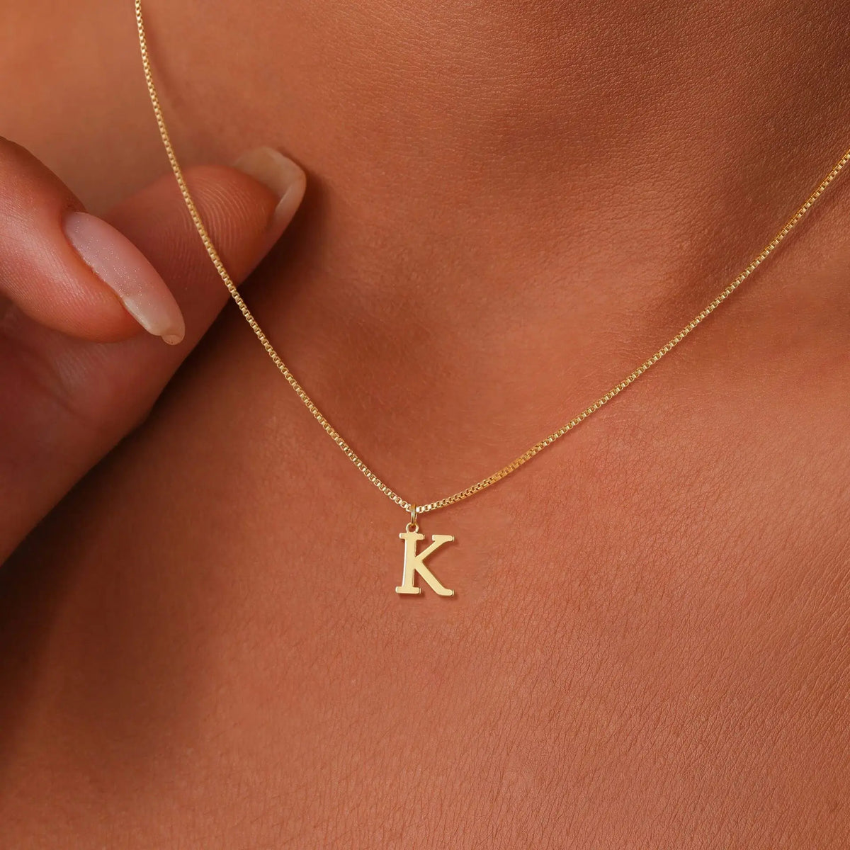 A–Z Initial Necklace – 18K Gold-Plated Stainless Steel