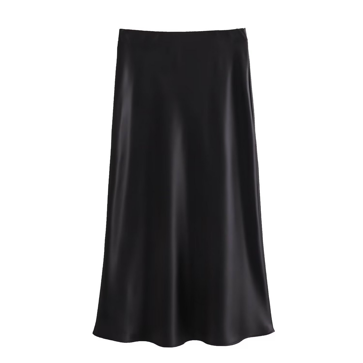 Satin Midi Slip Skirt