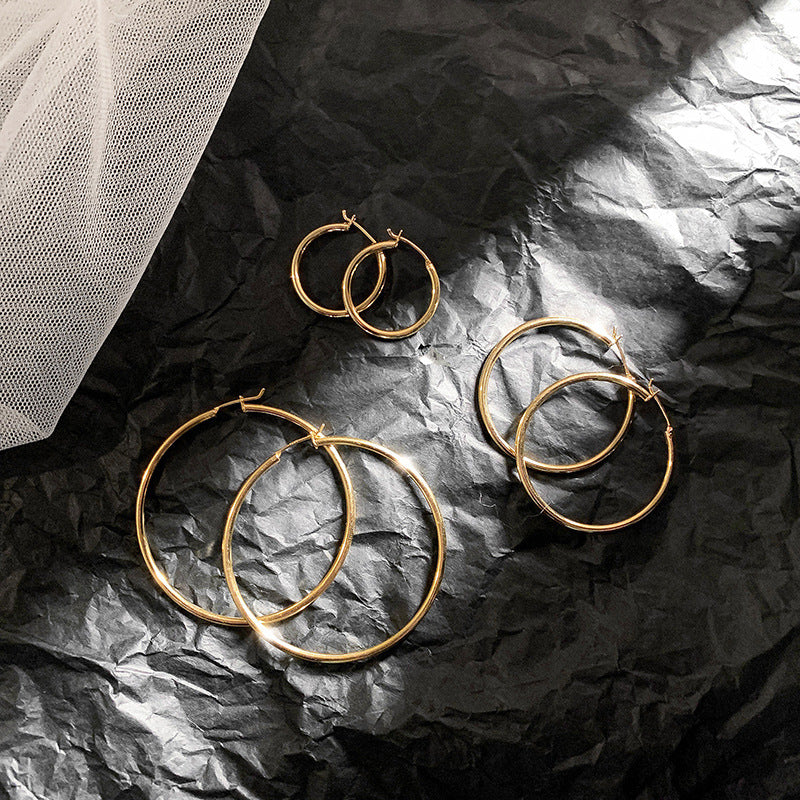 Gold Oversized Hoop Earrings