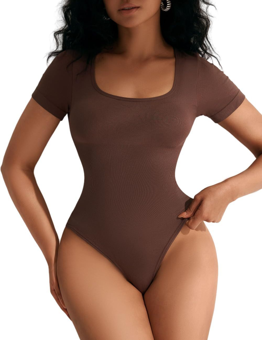 Seamless Short-Sleeve Shaping Bodysuit