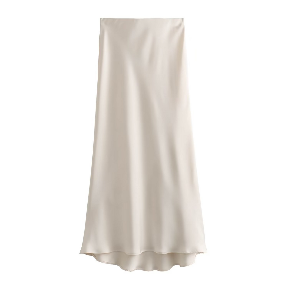 Satin Midi Slip Skirt
