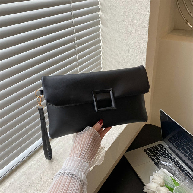Envelope Buckle Clutch Bag