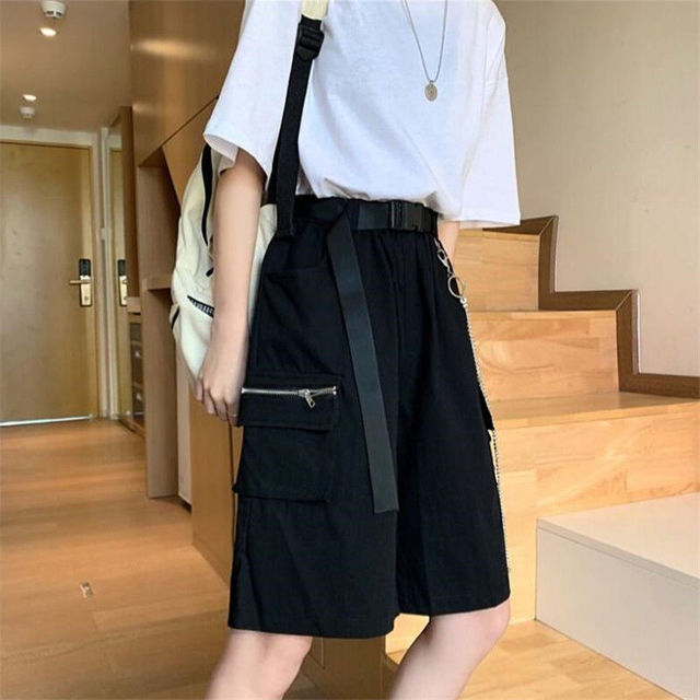 Belted Cargo Bermuda Shorts