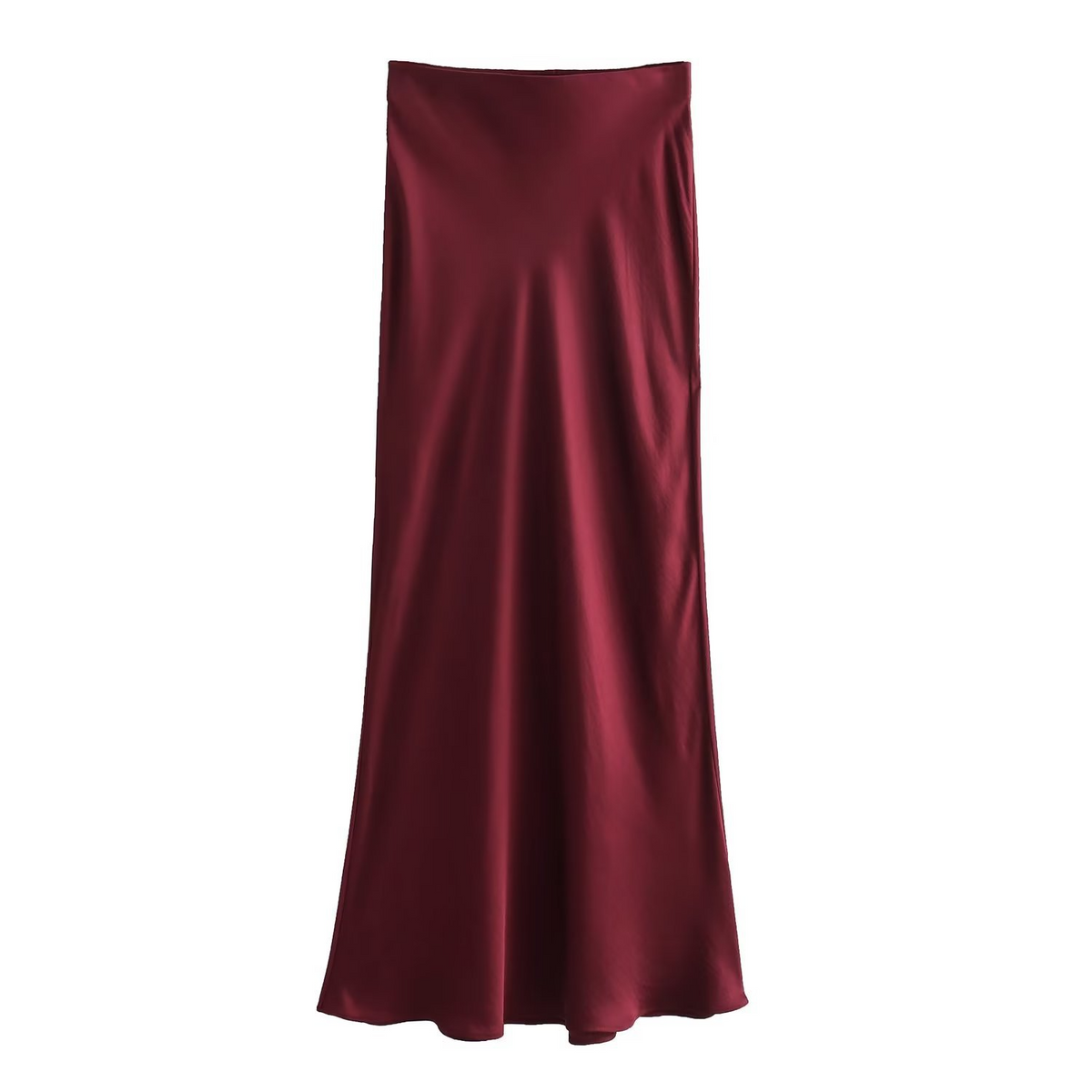 Satin Midi Slip Skirt