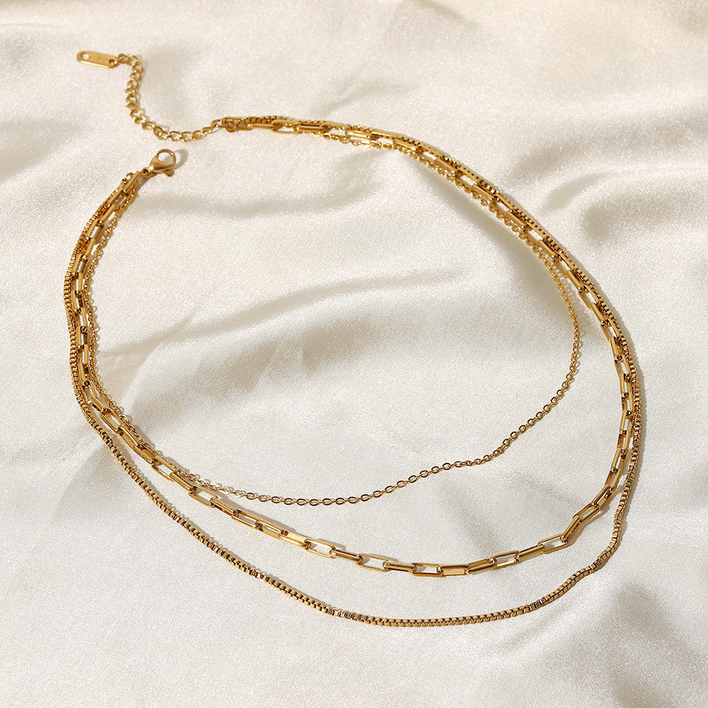 Gold Layered Chain Necklace