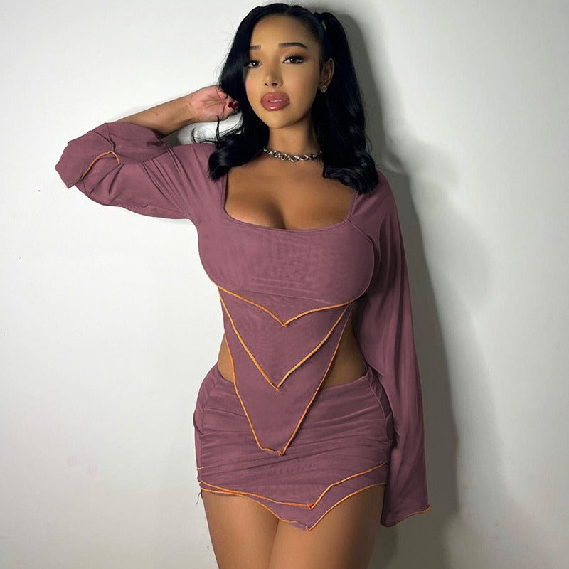Off-Shoulder Top & Skirt Co-ord Set