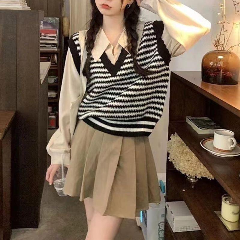 Chiffon Shirt & Vest Co-ord Set