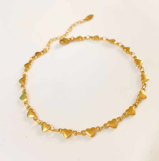 Dainty Gold Charm Chain Bracelet
