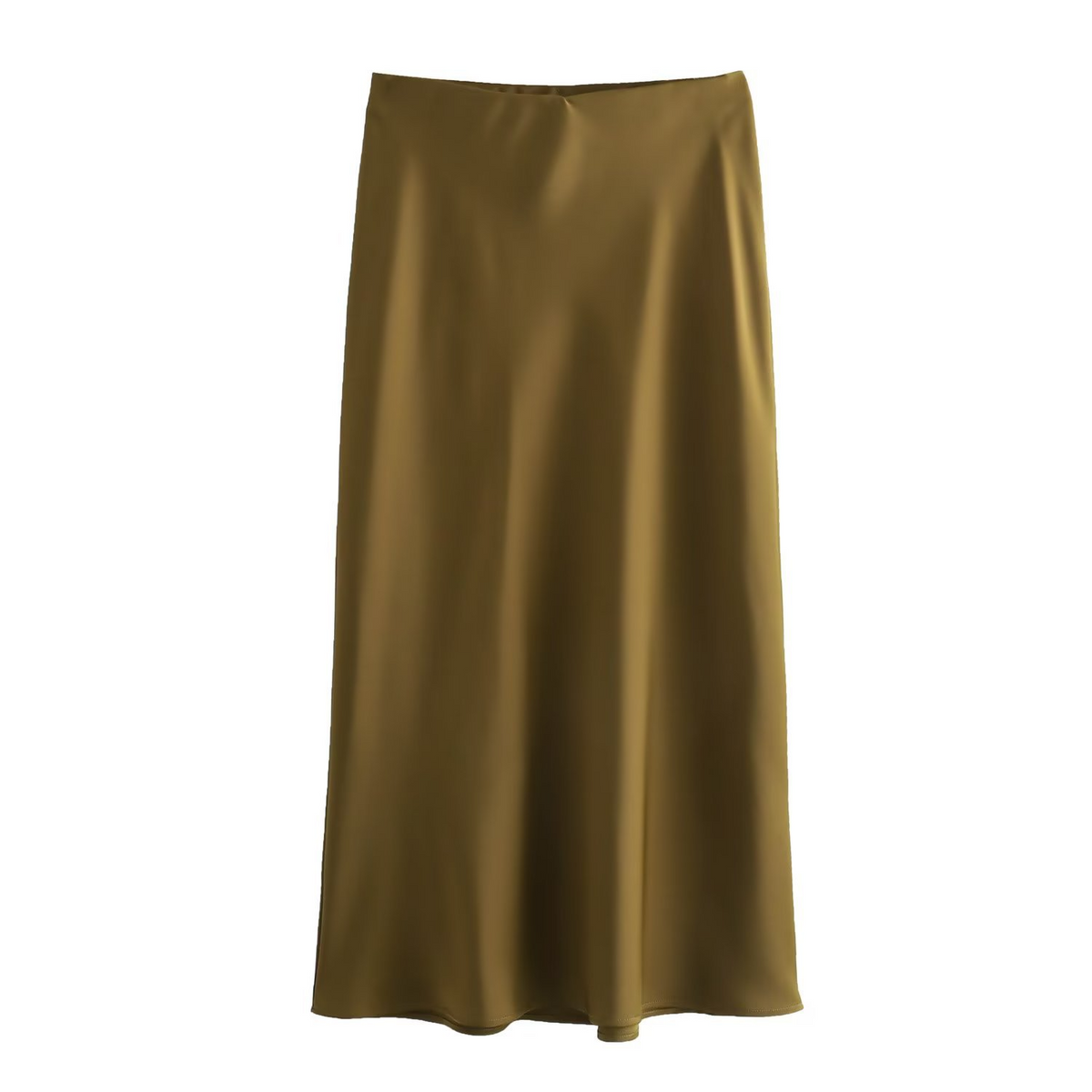 Satin Midi Slip Skirt