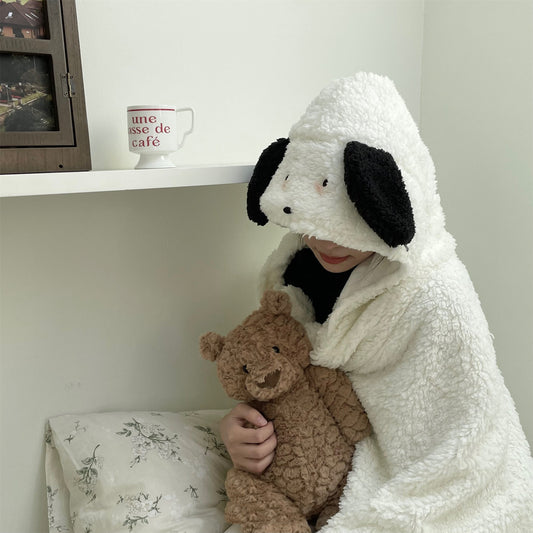 Cosy Plush Bear Shawl Blanket