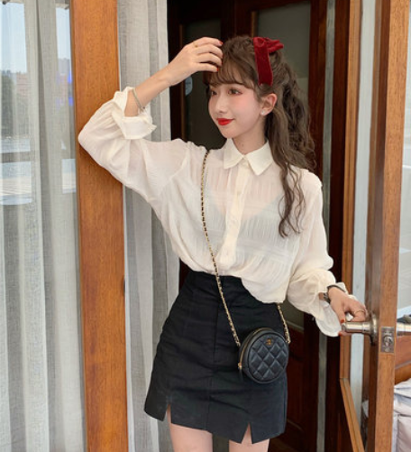 Chiffon Shirt & Vest Co-ord Set