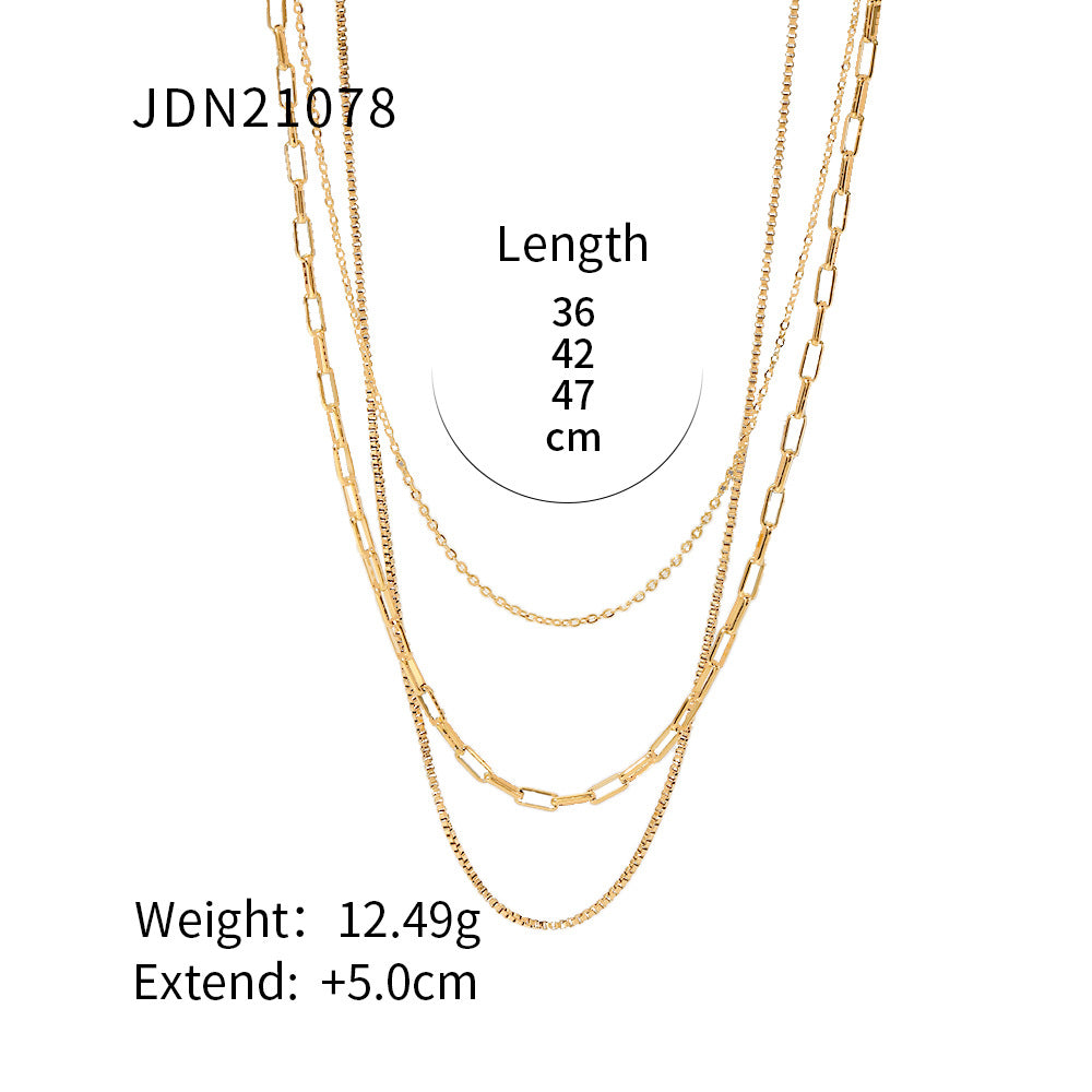 Gold Layered Chain Necklace
