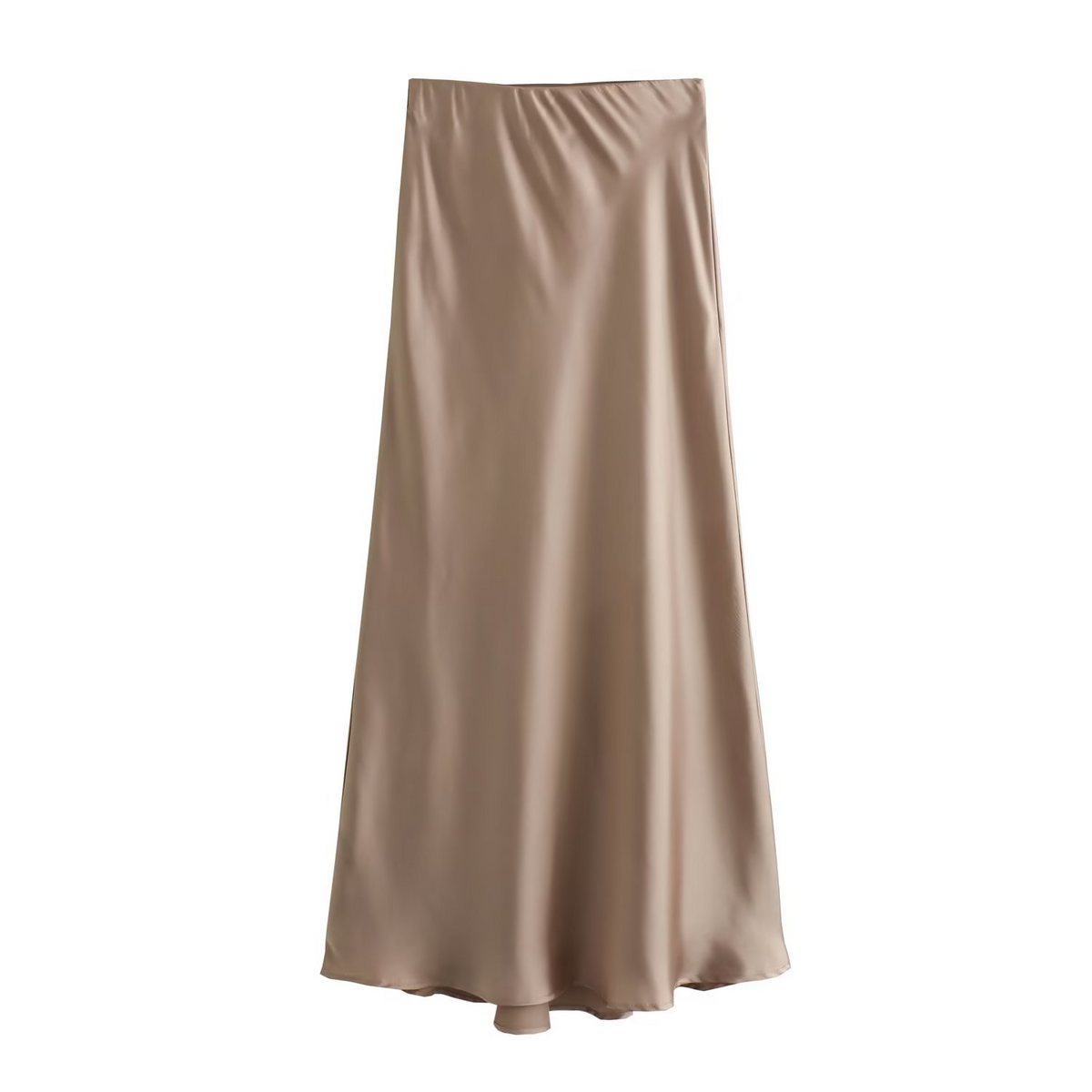 Satin Midi Slip Skirt