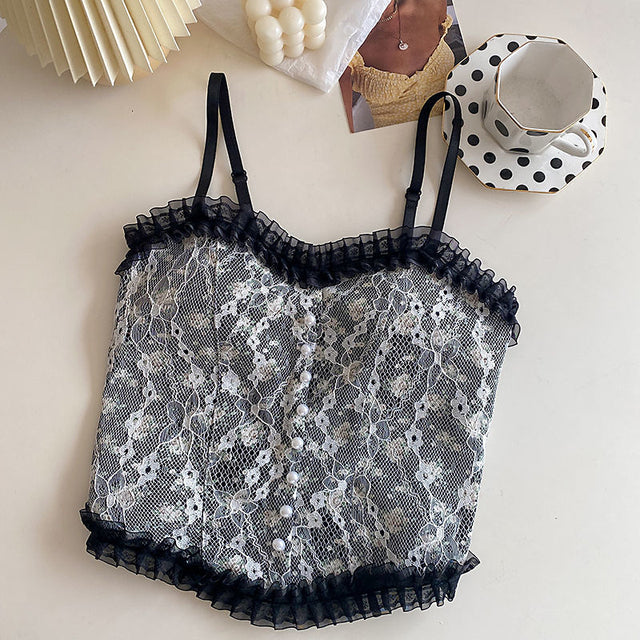 French Lace Halter Top
