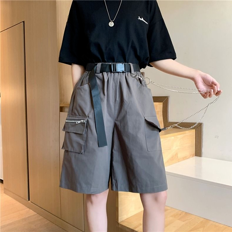 Belted Cargo Bermuda Shorts