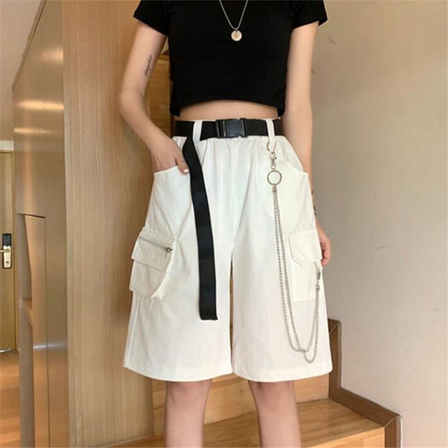 Belted Cargo Bermuda Shorts