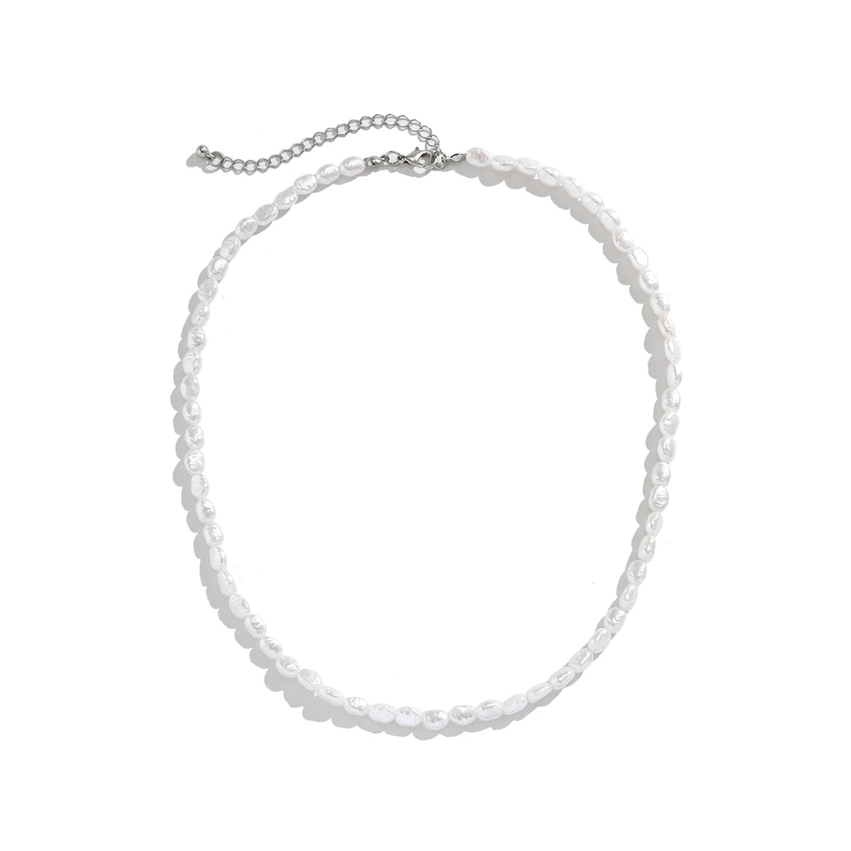 Faux Pearl Beaded Choker Necklace