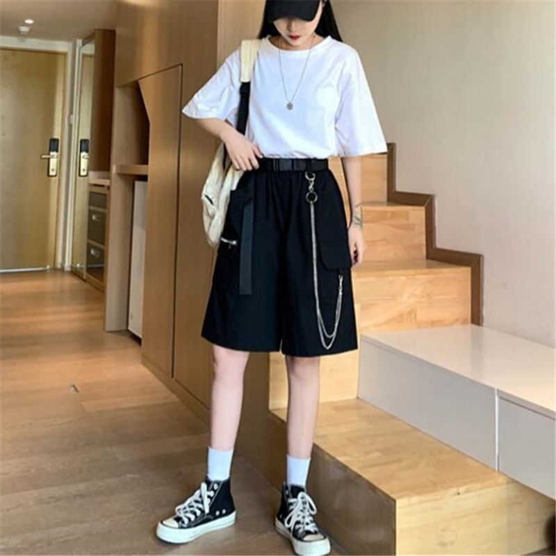 Belted Cargo Bermuda Shorts