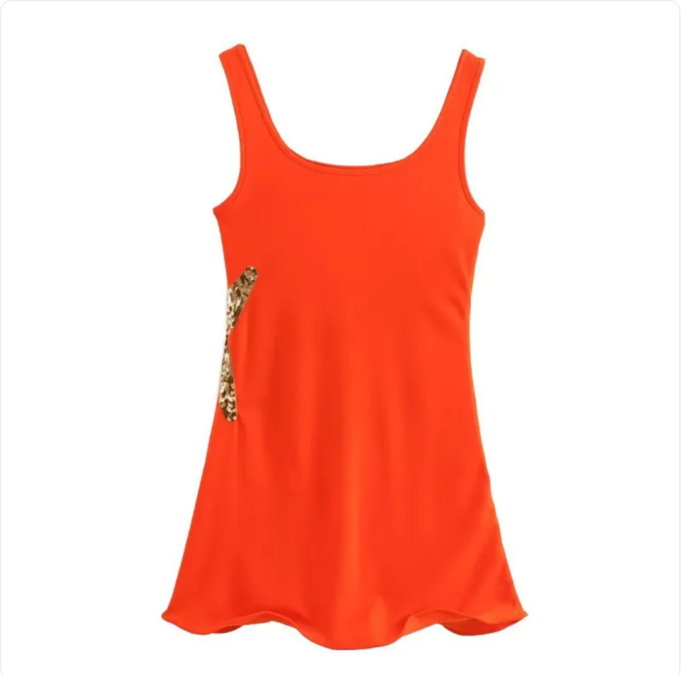 Sequin Starfish Tank Mini Dress